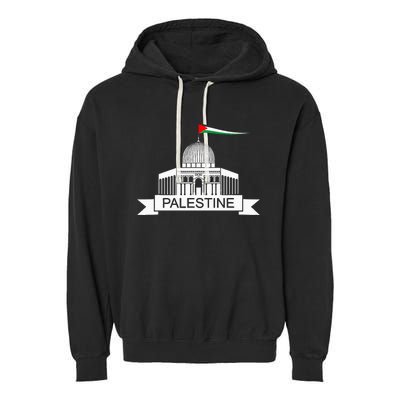 Palestine Free Palestine In Arabic Free Gaza Palestine Flag Garment-Dyed Fleece Hoodie