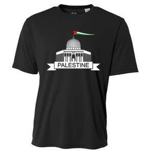 Palestine Free Palestine In Arabic Free Gaza Palestine Flag Cooling Performance Crew T-Shirt