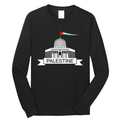 Palestine Free Palestine In Arabic Free Gaza Palestine Flag Long Sleeve Shirt