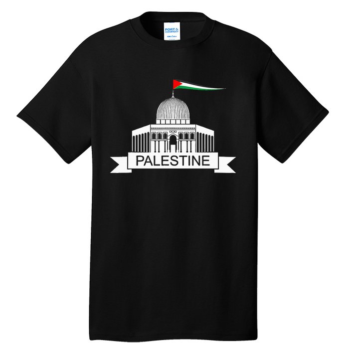 Palestine Free Palestine In Arabic Free Gaza Palestine Flag Tall T-Shirt