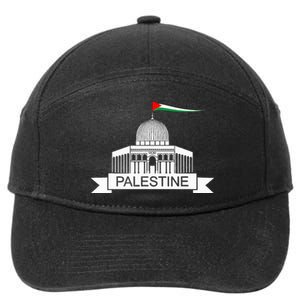 Palestine Free Palestine In Arabic Free Gaza Palestine Flag 7-Panel Snapback Hat