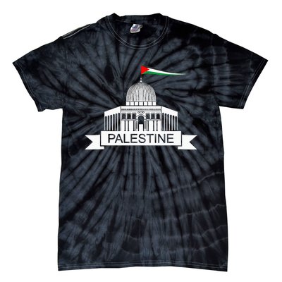 Palestine Free Palestine In Arabic Free Gaza Palestine Flag Tie-Dye T-Shirt