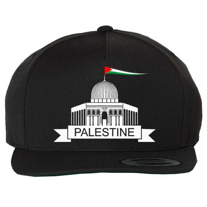 Palestine Free Palestine In Arabic Free Gaza Palestine Flag Wool Snapback Cap