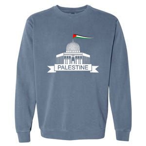 Palestine Free Palestine In Arabic Free Gaza Palestine Flag Garment-Dyed Sweatshirt