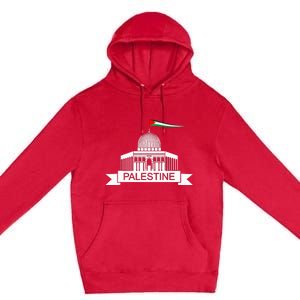 Palestine Free Palestine In Arabic Free Gaza Palestine Flag Premium Pullover Hoodie