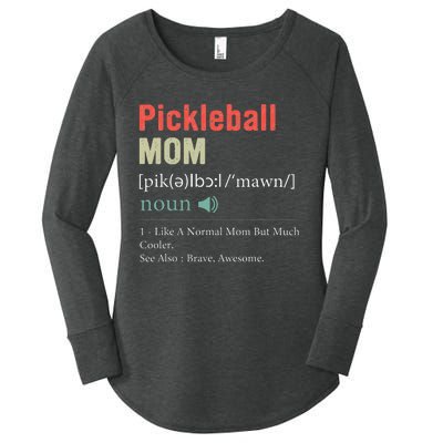 Pickleball Funny Pickleball Mom Definition Mother's Day Women's Perfect Tri Tunic Long Sleeve Shirt