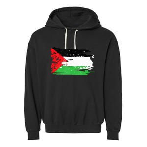 Palestine Flag Garment-Dyed Fleece Hoodie