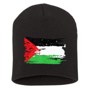 Palestine Flag Short Acrylic Beanie