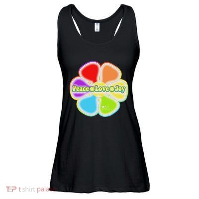 Peacelovejoy Flower Power Retro Colorful Art Ladies Essential Flowy Tank