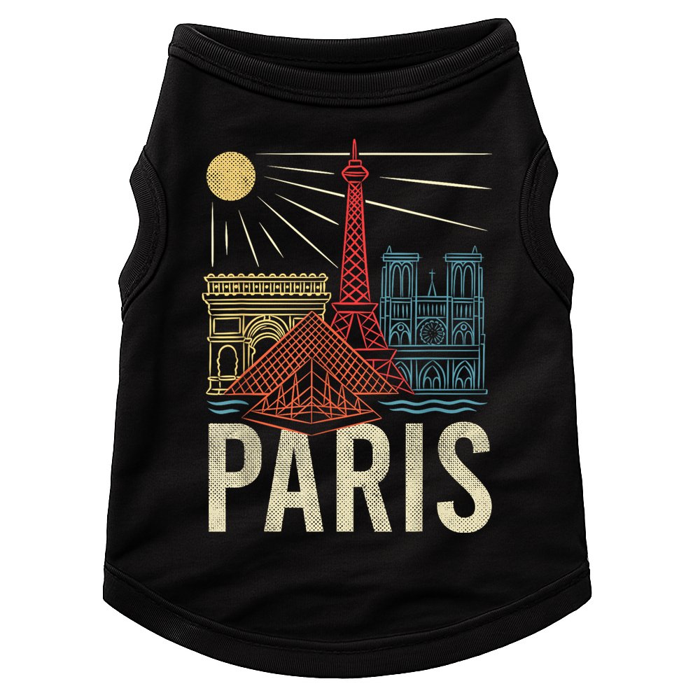 Paris France Paris Vacation Eiffel Tower Paris Souvenir Doggie Tank