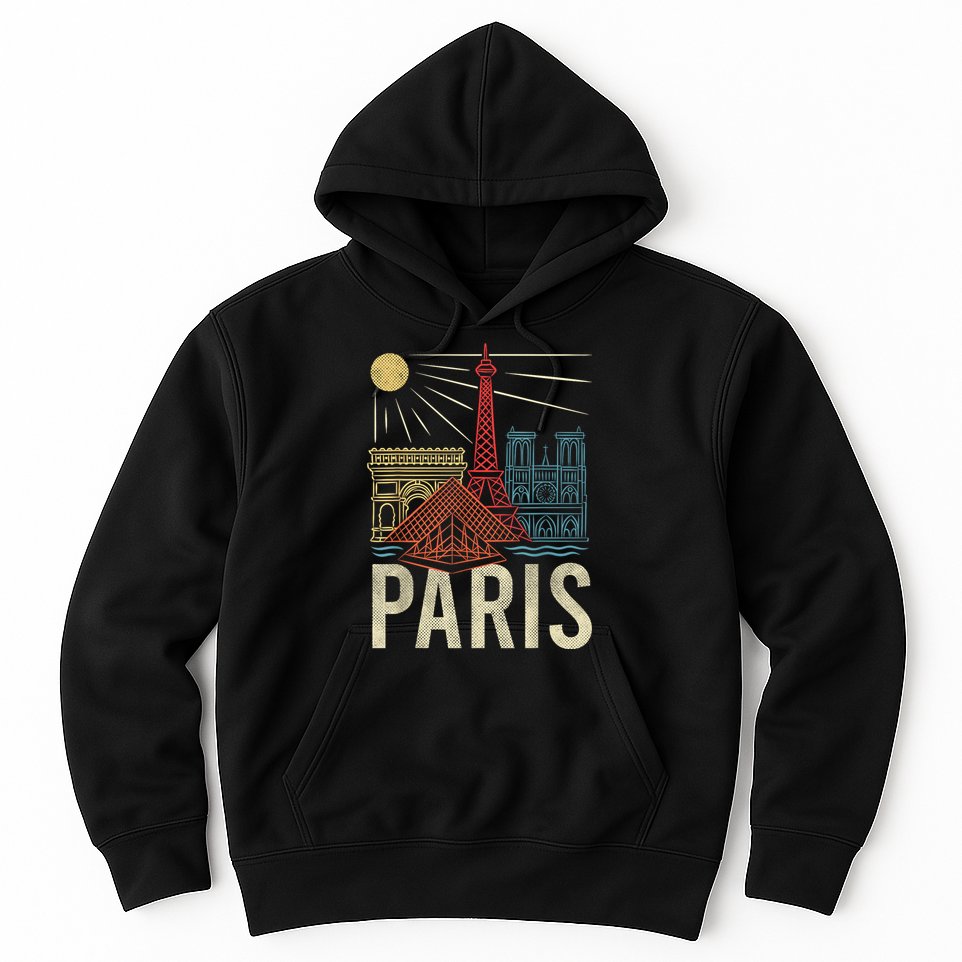 Paris France Paris Vacation Eiffel Tower Paris Souvenir Hoodie