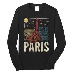 Paris France Paris Vacation Eiffel Tower Paris Souvenir Long Sleeve Shirt