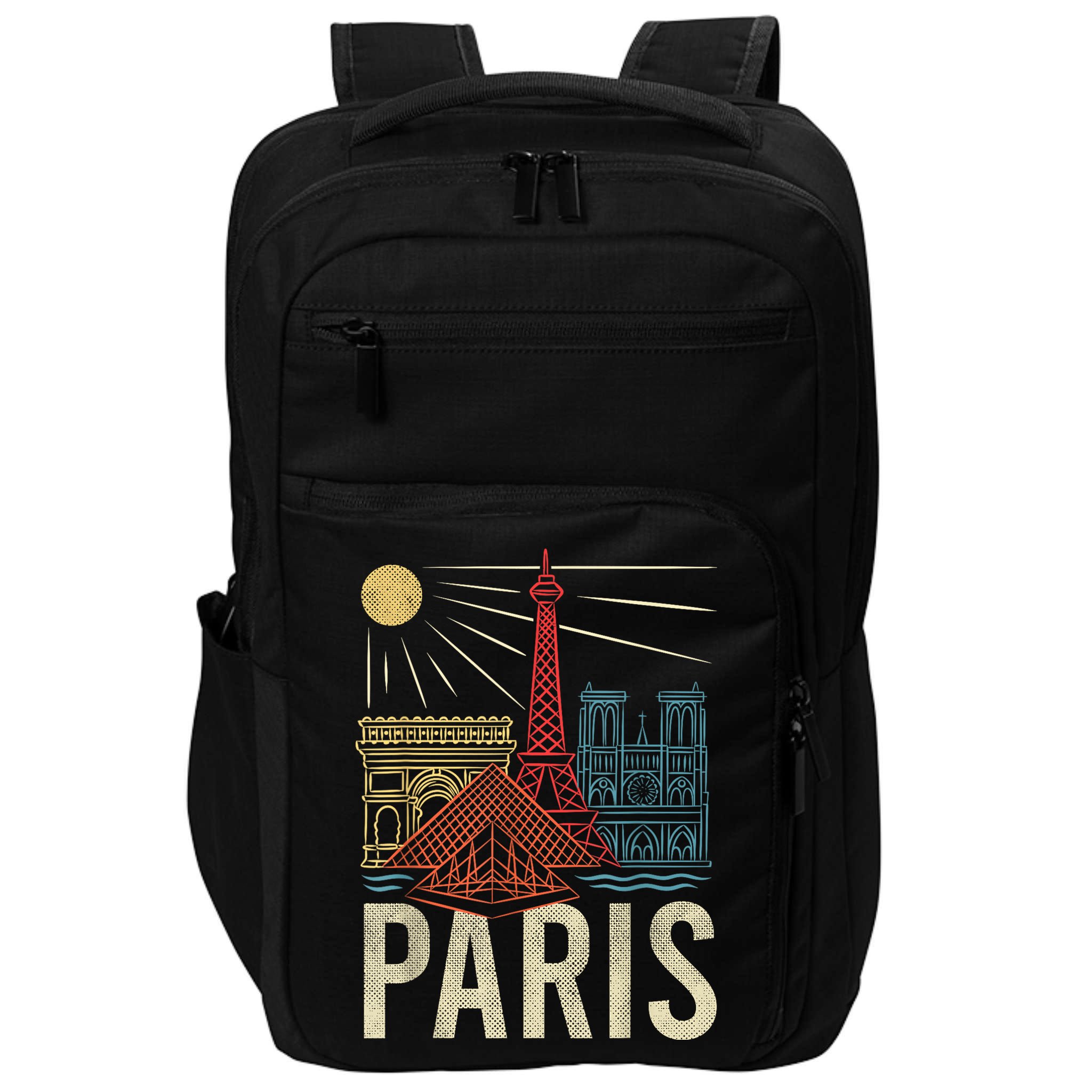 Paris France Paris Vacation Eiffel Tower Paris Souvenir Impact Tech Backpack