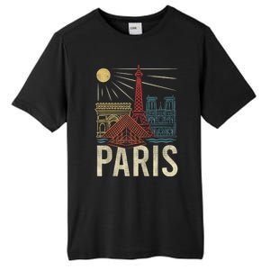 Paris France Paris Vacation Eiffel Tower Paris Souvenir Tall Fusion ChromaSoft Performance T-Shirt