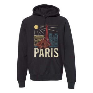 Paris France Paris Vacation Eiffel Tower Paris Souvenir Premium Hoodie