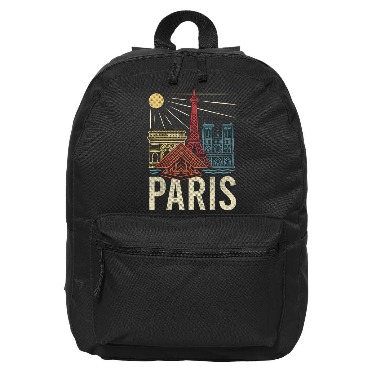 Paris France Paris Vacation Eiffel Tower Paris Souvenir 16 in Basic Backpack