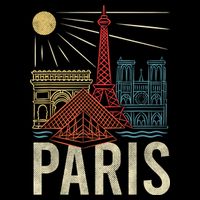 Paris France Paris Vacation Eiffel Tower Paris Souvenir 16 in Basic Backpack