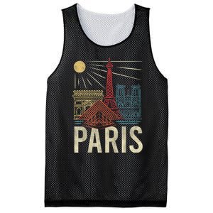 Paris France Paris Vacation Eiffel Tower Paris Souvenir Mesh Reversible Basketball Jersey Tank