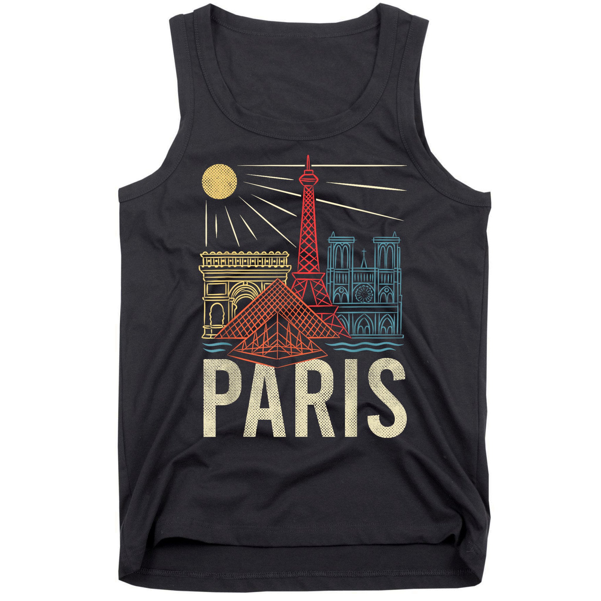 Paris France Paris Vacation Eiffel Tower Paris Souvenir Tank Top