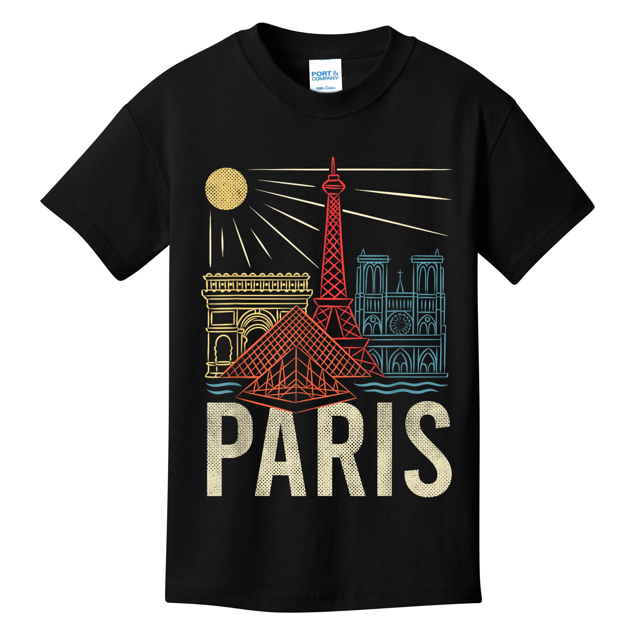 Paris France Paris Vacation Eiffel Tower Paris Souvenir Kids T-Shirt