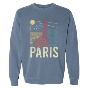 Paris France Paris Vacation Eiffel Tower Paris Souvenir Garment-Dyed Sweatshirt