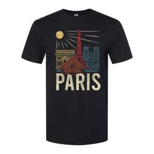 Paris France Paris Vacation Eiffel Tower Paris Souvenir Softstyle CVC T-Shirt