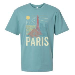 Paris France Paris Vacation Eiffel Tower Paris Souvenir Sueded Cloud Jersey T-Shirt