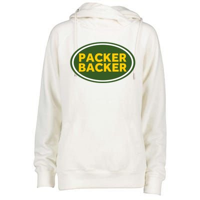 Packer Football Womens Funnel Neck Pullover Hood