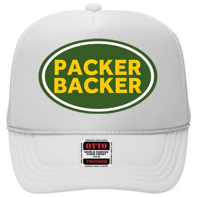 Packer Football High Crown Mesh Back Trucker Hat