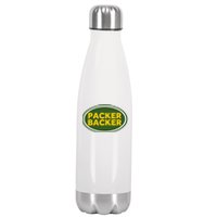 Packer Football Stainless Steel Insulated Water Bottle