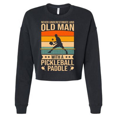 Pickleball Funny Cropped Pullover Crew
