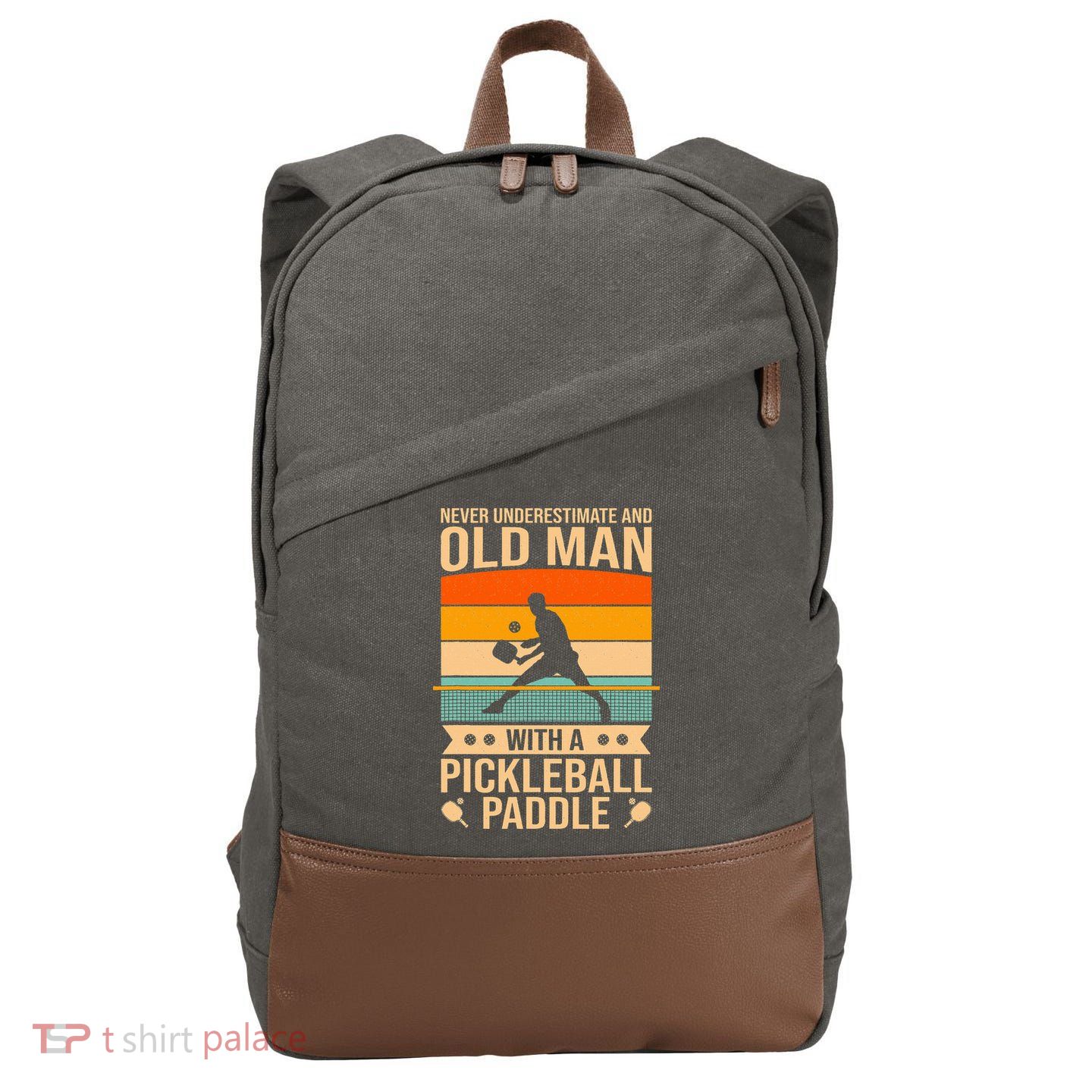 Pickleball Funny Cotton Canvas Backpack