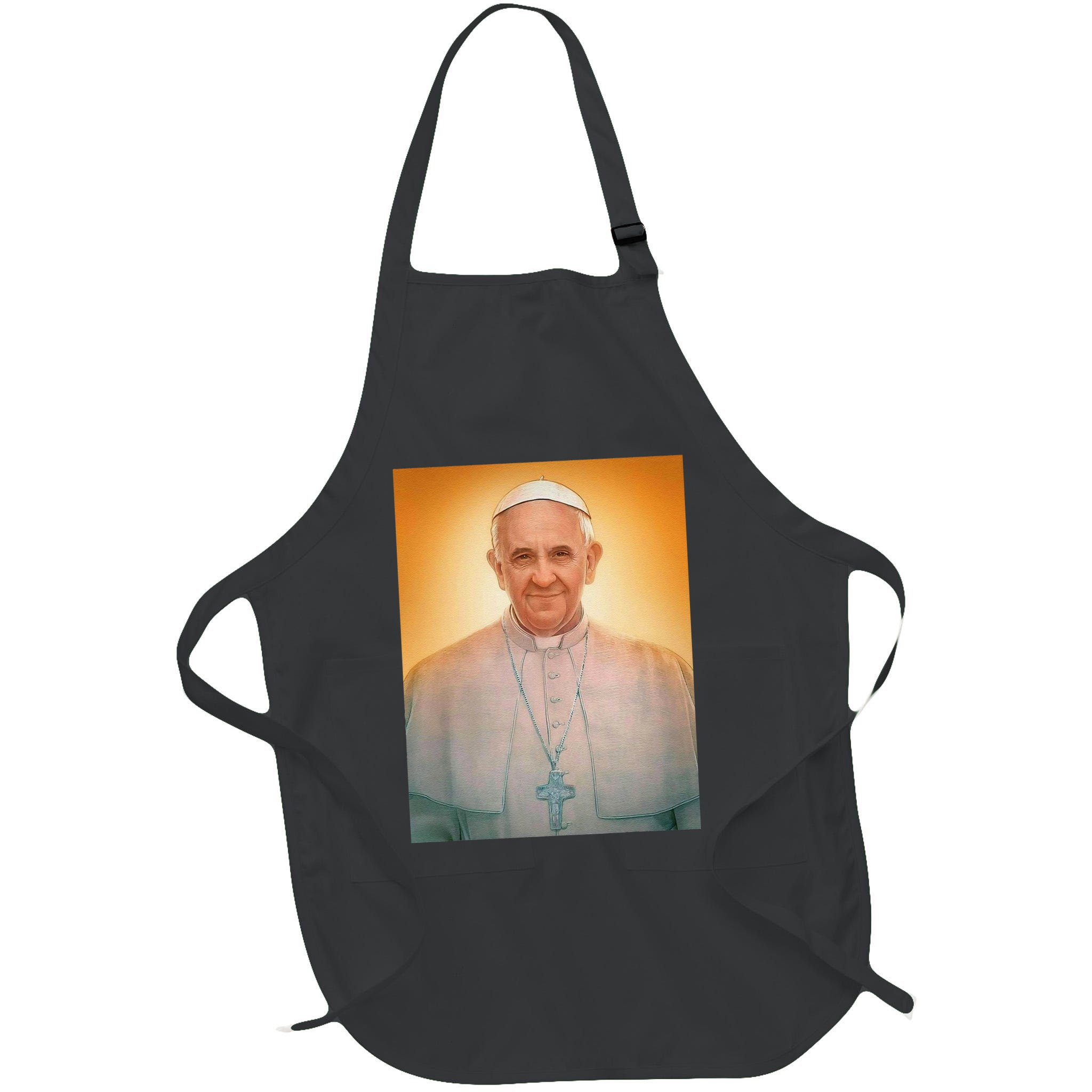 Pope Francis Picture Catholic Christian Vintage .Png Apron