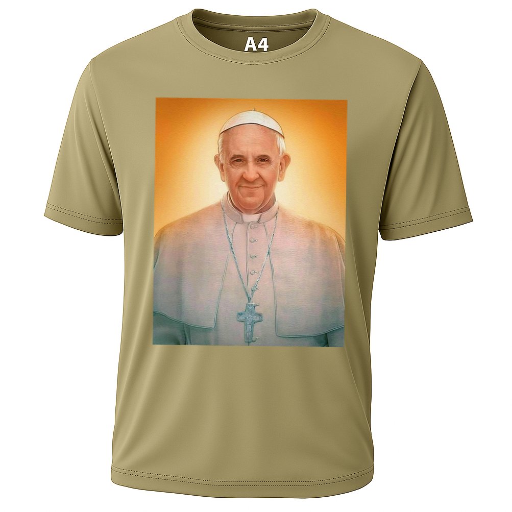Pope Francis Picture Catholic Christian Vintage .Png Cooling Performance Crew T-Shirt