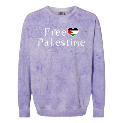 Palestine Free Palestine Free Gaza Palestine Flag Arabic Gift Colorblast Crewneck Sweatshirt