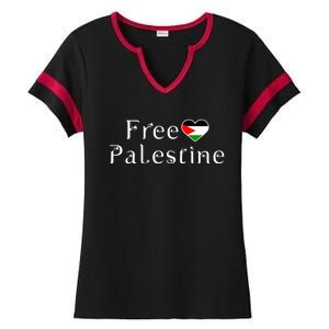 Palestine Free Palestine Free Gaza Palestine Flag Arabic Gift Ladies Halftime Notch Neck Tee