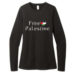 Palestine Free Palestine Free Gaza Palestine Flag Arabic Gift Womens CVC Long Sleeve Shirt