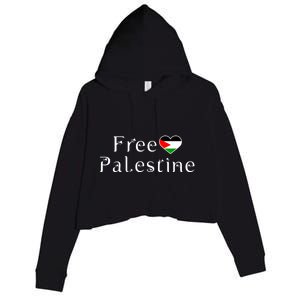 Palestine Free Palestine Free Gaza Palestine Flag Arabic Gift Crop Fleece Hoodie