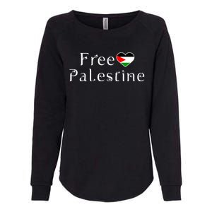 Palestine Free Palestine Free Gaza Palestine Flag Arabic Gift Womens California Wash Sweatshirt