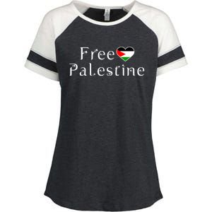 Palestine Free Palestine Free Gaza Palestine Flag Arabic Gift Enza Ladies Jersey Colorblock Tee