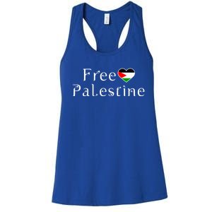 Palestine Free Palestine Free Gaza Palestine Flag Arabic Gift Women's Racerback Tank