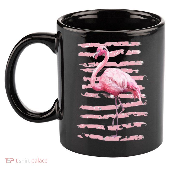 Pink Flamingo 11oz C Handle Ceramic Mug