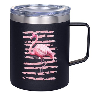 Pink Flamingo 12oz Stainless Steel Coffee Mug