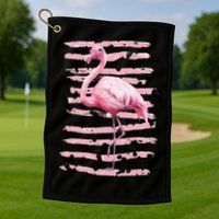 Pink Flamingo Golf Towel