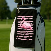 Pink Flamingo Golf Towel