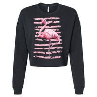 Pink Flamingo Cropped Pullover Crew