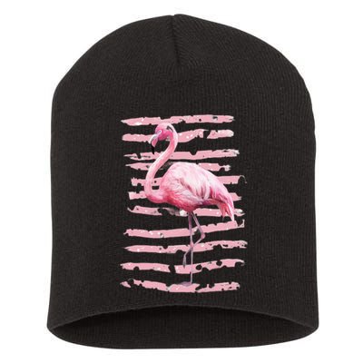 Pink Flamingo Short Acrylic Beanie