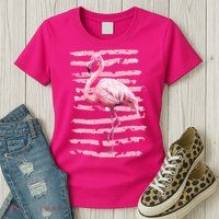 Pink Flamingo Womens T-Shirt