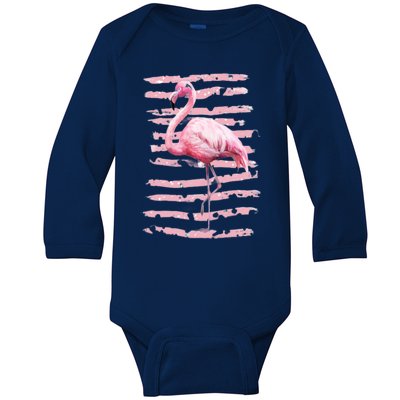 Pink Flamingo Baby Long Sleeve Bodysuit