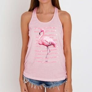 Pink Flamingo Women's Knotted Racerback Tank